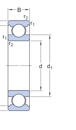 Bearing dimensions drawing
